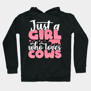 Just a Girl who Loves Cows Funny Cow Farmer Gift product Hoodie